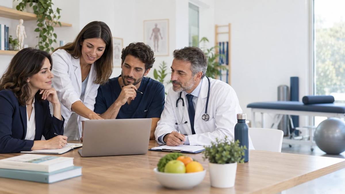 Un gruppo di professionisti sanitari che collaborano